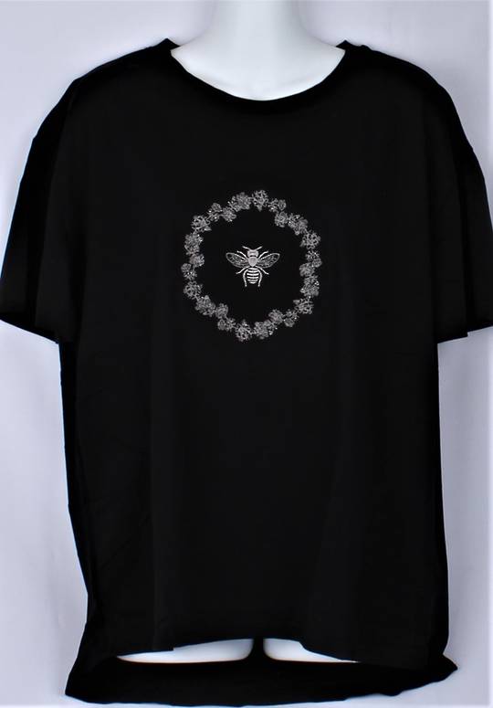 Alice & Lily embroidered T- Shirt queen bee black STYLE :AL/TS-QBEE/BLK
